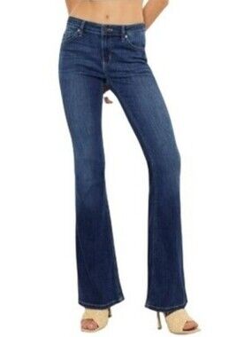 Kancan Dark Indigo Flare Bootcut Jeans rodeo western casual size 32